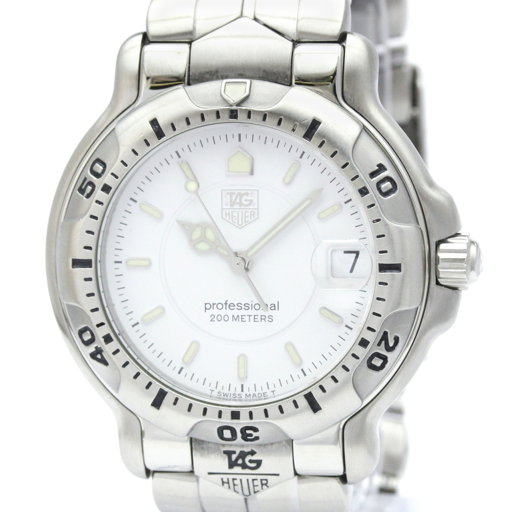 TAG HEUER 6000 Professional Steel Quartz Mens Watch WH1111 Polished